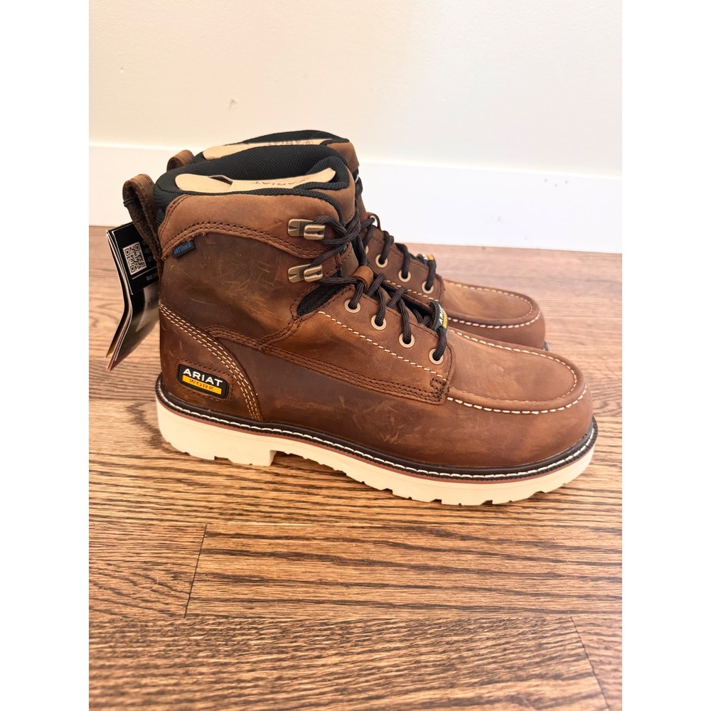 Ariat Rebar Lift 6" H20 Mens Waterproof Work Boots Distressed Brown 8.5D